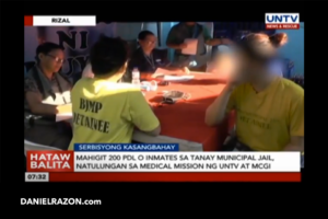 UNTV MCGI Medical Mission in Tanay Municipal Jail