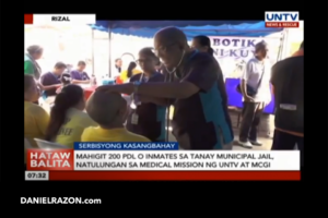 UNTV MCGI Medical Mission Tanay Municipal Jail