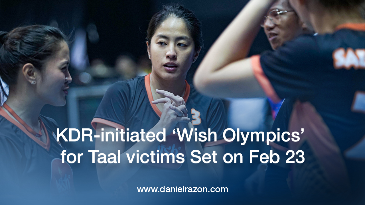 KDR-initiated ‘Wish Olympics’ for Taal victims Set on Feb 23